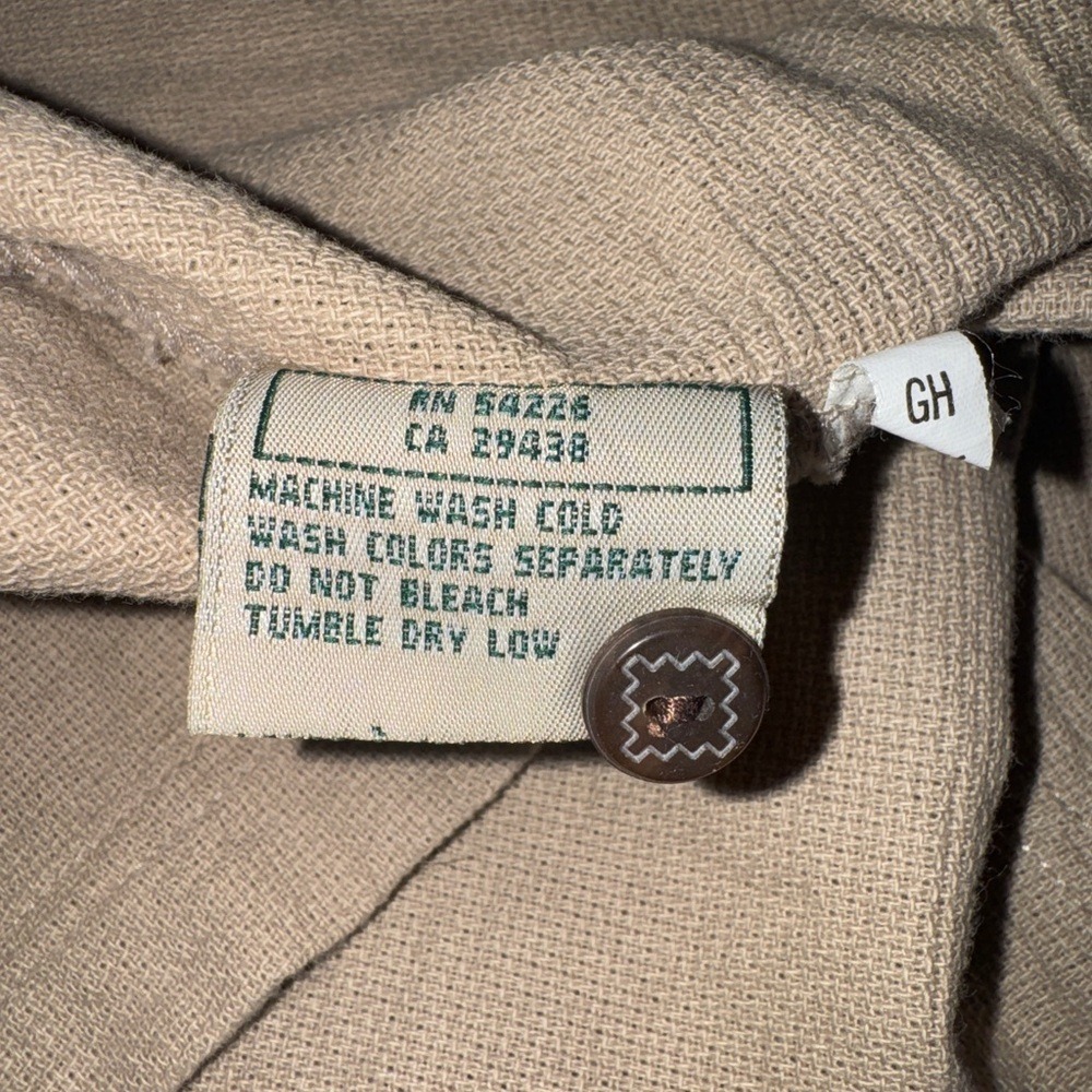 Royal Robbins Womens XL Tan Cotton Sleeveless Button Front Maxi Dress Pockets - Picture 5 of 5